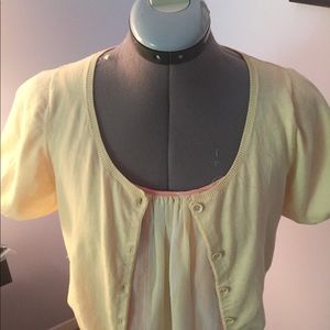 Silk dress pastel with cardigan